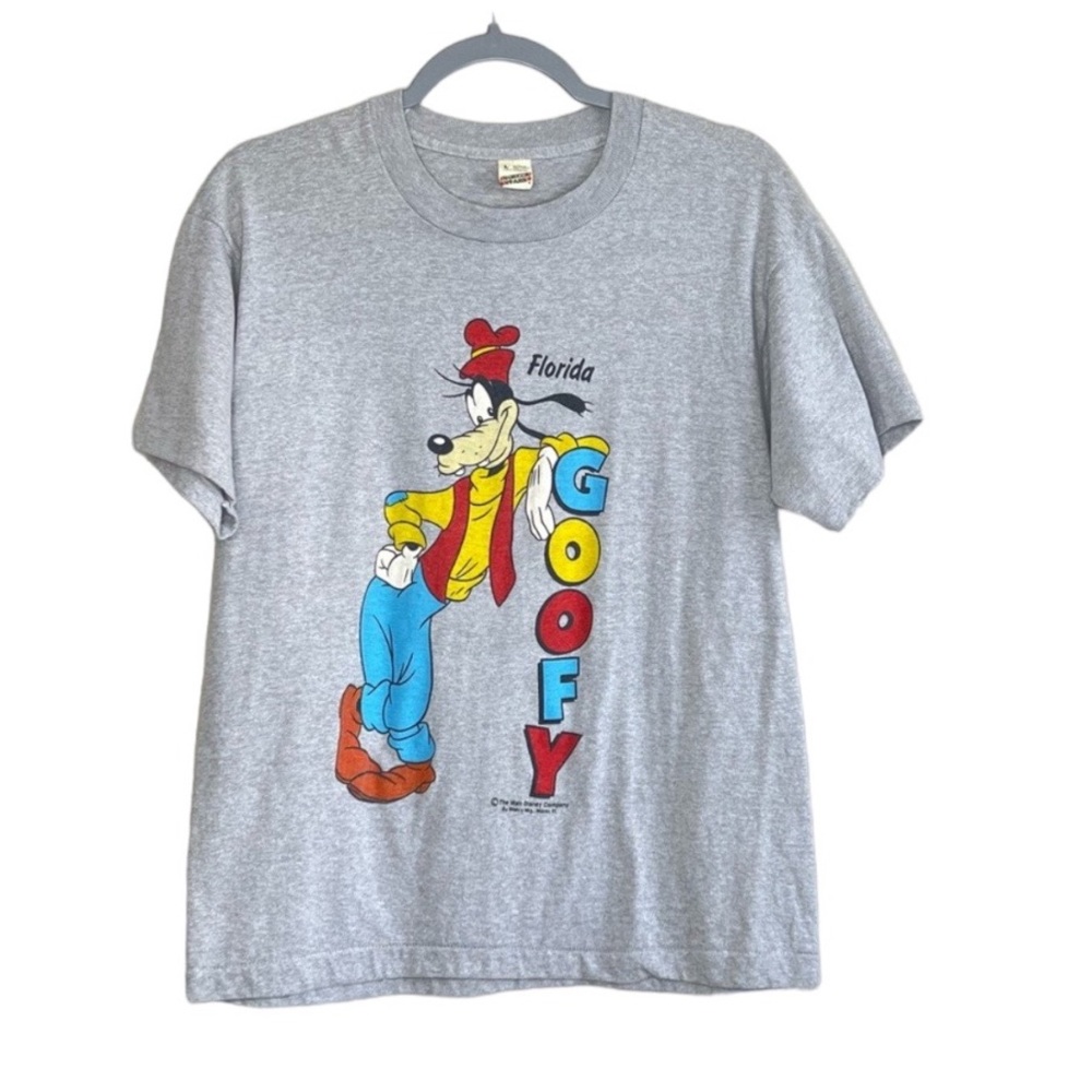 Disney Vintage Goofy Single Stitch Tee Shirt Florida Screen Stars Tag size Large